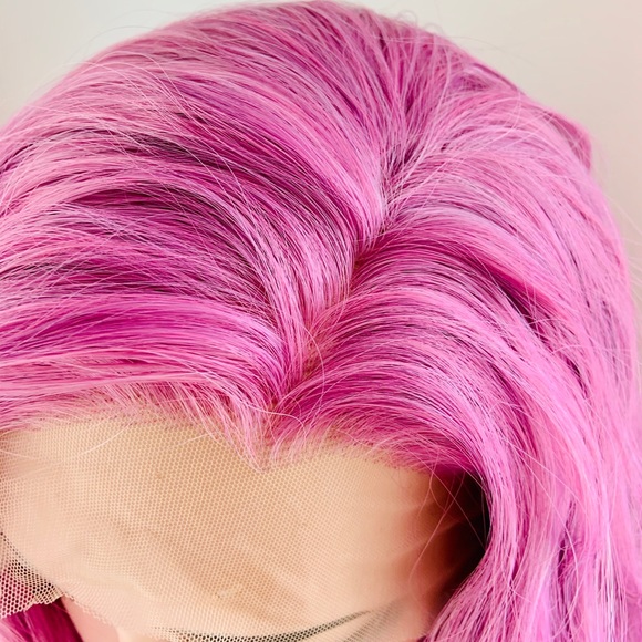 Gorgeous 24” Pink Berry 13x2.5 Lace Front Premium Fiber Wig for Daily Wear/Event - Picture 3 of 13